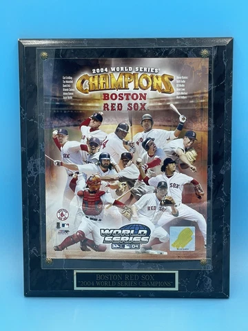 Boston Red Sox 2004 World Series Champions Wood Plaque Ortiz Ramirez Baseball Cover