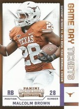 2015 Panini Contenders Draft Picks Game Day Tickets #83 Malcolm Brown Longhorns