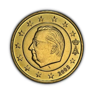 BELGIUM. 2005, 50 Euro Cents - Albert II, Monogram, European Union, First Map 1 - Picture 1 of 3