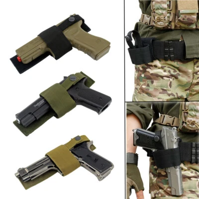 Adjustable Pistol Holster With Hook Loop Botton Snap Closure for Handguns Mount - Image 1 of 4