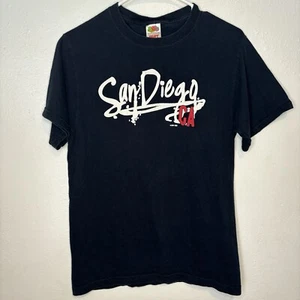 Camiseta De Colección San Diego California Negra Cuello Redondo Años 90 00 Talla S Pequeña Playa - Imagen 1 de 5