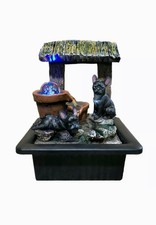 French Bulldog Frenchie Dog Indoor LED Water Fountain Colour Changing Gift Boxed