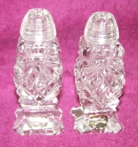 DIAMANTES GRABADOS AGITADOR DE SAL Y PIMIENTA A BASE DE CRISTAL CORTE BOHEMIA - REPÚBLICA CHECA - Imagen 1 de 5