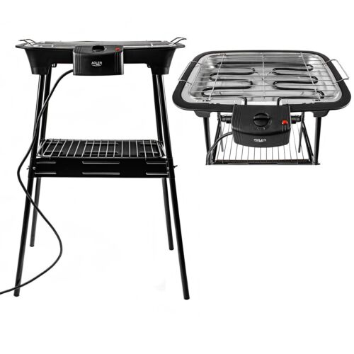 2in1 Electric BBQ & Table Top Grill Stepless Adjustment 2400W Indoor Outdoor HQ