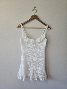 Y2K Victoria's Secret The Lacie Lingerie Chemise White Hearts- Wedding Bride- LG - Picture 1 of 6