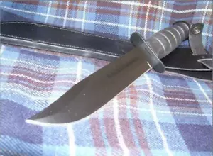 KA1211 Ka-Bar Fighting Knife 1095 Black Plain Carbon Blade ABS G Handle Made USA - Bild 1 von 8