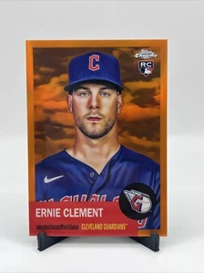 2022 Topps Chrome Platinum Ernie Clement 151 RC True Orange Refractor 20/25 - Picture 1 of 2