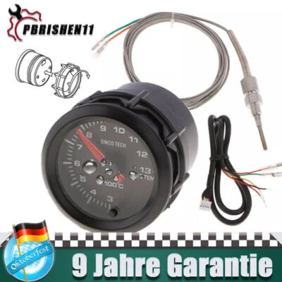 12V 52mm Digital Auto Abgastemperaturanzeige EGT Temperaturmesser DC mit Sensor - Bild 1 von 4