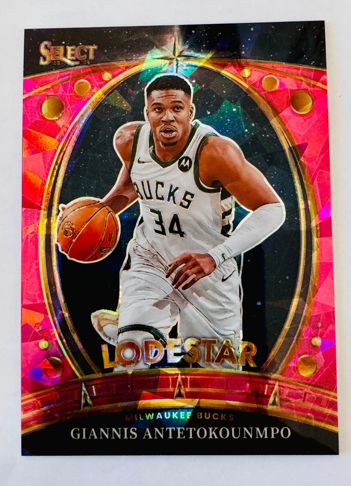 Giannis Antetokounmpo 2023-24 Panini Select Lodestar Insert Pink Ice Prizm /99 - Image 1 of 1