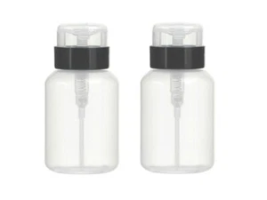 2 Pcs 200ml(6.8oz) Pump Dispenser Bottle for Nail Polish Remover Push Down - Picture 1 of 5