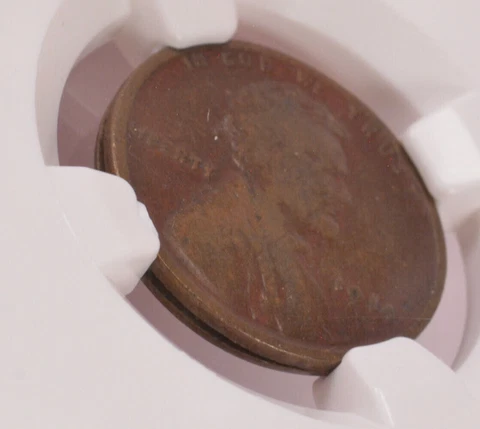 NGC 1c 1914 Wheat Cent 65% Clamshell Split Planchet VG10 Cover
