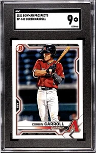 2021 Bowman Prospects BP-142 CORBIN CARROLL SGC 9 S137 - Imagen 1 de 2