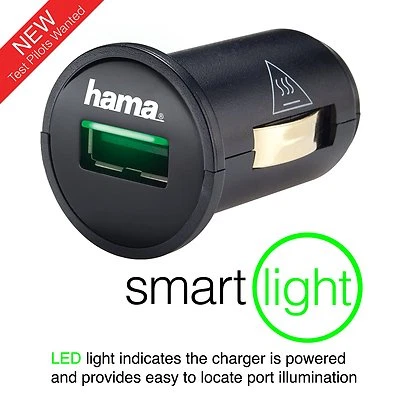 Adaptador cargador coche Hama MicroCube 12 vatios 2,4 amperios para teléfono y tabletas Foto 1 de 2