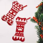 Holiday Supplies Knit Pet Dog Christmas Stockings Bone Shape Stockings Hanging