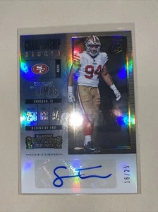 2017 Panini Contenders Championship /25 Solomon Thomas #116 Rookie Auto RC Tkt - Picture 1 of 3