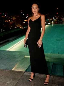 Abito da donna taglia ""Small (4)"" ""Large (8-10)"" abito bodycon in pizzo a contrasto - Foto 1 di 5
