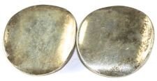VTG MEXICAN STERLING SILVER CLIP EARRINGS ROUND CARA