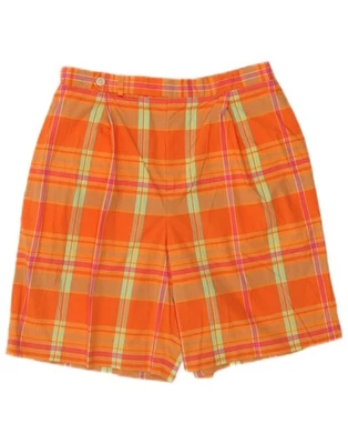 RALPH LAUREN Mens Casual Shorts US 8 Medium W28  Orange Check Cotton JZ05 - Image 1 of 3