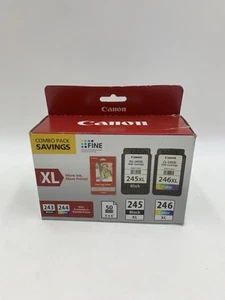 Canon PG-245XL Black & CL-246XL Color Ink Cartridge Set Genuine Brand New - Zdjęcie 1 z 7