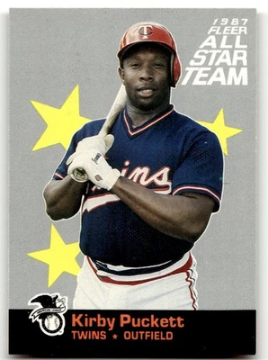 1987 Fleer #5 Kirby Puckett Minnesota Twins Fleer AS Team HOF NO RESERVE! MINT - Image 1 of 2