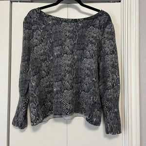 Suéter de lana merino con estampado de piel de serpiente Talbots cuello barco suéter 3X - Imagen 1 de 4