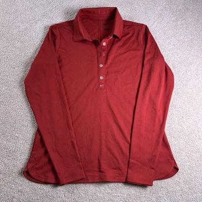 Camisa de golf ligera Nike manga larga polo rendimiento mujer M roja Foto 1 de 4