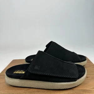 Nuevas Sandalias Para Hombres Clarks Originales Negras Gamuza Sobreleigh Slide Zapatos Talla 10 M - Imagen 1 de 8