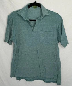 Sid Mashburn Poloshirt Herren Medium Kurzarm Baumwolle Strick Piqué Preppy Grün - Bild 1 von 7
