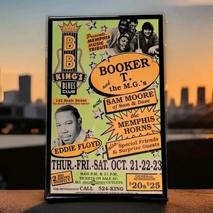 Póster de concierto enmarcado Booker T. and the MG 1963 de Memphis, TN - Imagen 1 de 2