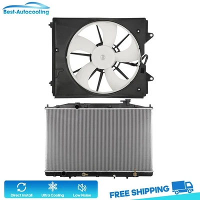 Aluminum Radiator & Cooling Fan Kit For 2011 2012 2013-2017 Honda Odyssey 3.5L Foto 1 de 4