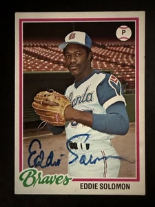1978 Topps - Eddie Solomon #598 - handsigniert - Bild 1 von 2