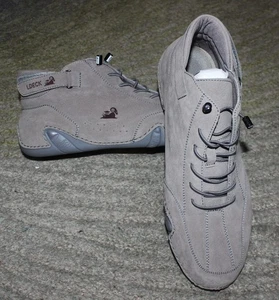 LDeck italienische handgefertigte Wildleder Luxus hohe Schuhe Herren Gr. 11,5 (45) grau Halbschuhe - Bild 1 von 7