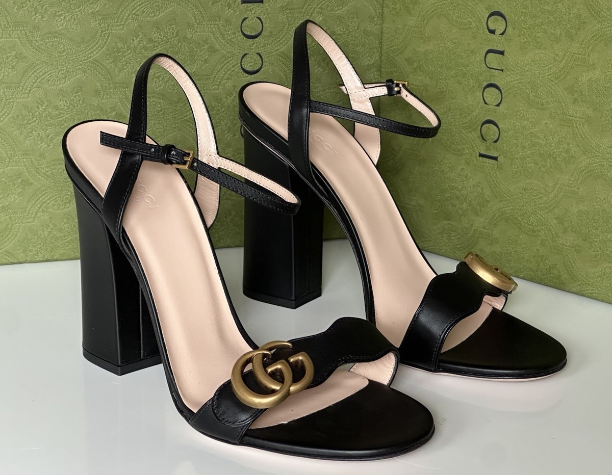 極美品GUCCI グッチ GGマーモント ヒールサンダル エスパドリーユ Gucci Marmont Sandals for Women for sale | eBay