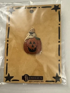 Blüteneimer Herbst Halloween Pin weiß Geist Kürbis MM16 - Bild 1 von 3