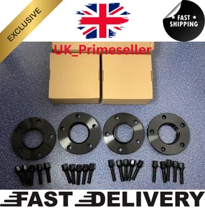 15/20mm Black Wheel Spacers & Bolts 72.6 5x120 For BMW 3 Series E36/E46/E90/E92 - Picture 1 of 6