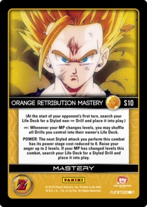 Dragon Ball Z DBZ TCG Panini Awakening Hi Tech S10 Orange Retribution Mastery - Picture 1 of 2