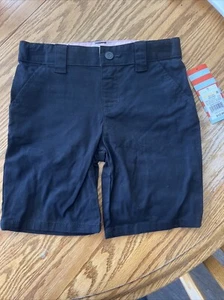 Cat & Jack New Girls Size 5 Black Flat Front School Uniform Stretch Shorts - Picture 1 of 6