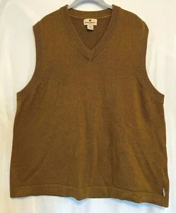 Vintage Woolrich Lammwolle Pullover Weste, Herren XL Muskat / Braun - Bild 1 von 9