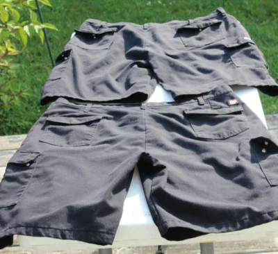 Pantalones Cortos Carga Safelite Autoglass Ropa de Trabajo Negros Talla 40 Lote de 2 Pares Excelente Foto 1 de 4