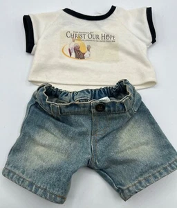 BUILD A BEAR 2008 Christ Our Hope USA Besuch Papst Benedikt XVI Shirt & Shorts - Bild 1 von 6