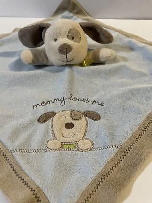 Manta de seguridad Carters de felpa Lovey cachorro perro sonajero mamá me ama espalda satinada Foto 1 de 4