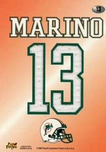 DAN MARINO ( 1998 ) TRIPLE ( WHITE ) PLAYOFF JERSEY CARD DOLPHINS HOF QB - Picture 1 of 2