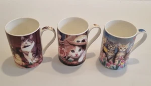 Coffee Tea Mug 3x Cat Cats Bundle Lot - Picture 1 of 8