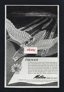 MATSON LINE 1944 NAVIGATORI DEI NUOVI ORIZZONTI CONOSCE IL PACIFICO ANNUNCIO - Foto 1 di 1