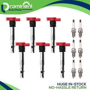 6 Ignition Coil & 6 Spark Plug for 2005-2017 Volkswagen Touareg V8 4.2L UF529 - Picture 1 of 12