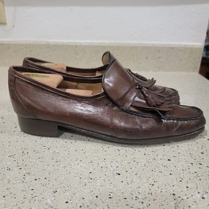 Scarpe eleganti mocassini uomo BRUNO MAGLI in pelle marrone con nappa taglia 10,5 M - Foto 1 di 10
