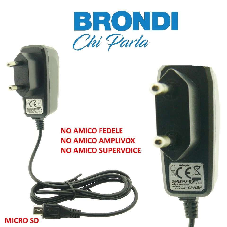 XCM01-X05050OYE caricabatteria Brondi originale vedi nella descrizione i modelli