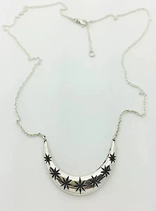 Collar Plata Media Luna y Estrellas, Tara SOA Rock Biker West Love - Imagen 1 de 9
