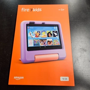 Amazon FIRE 7 KIDS 12th GENERATION TABLET 16GB PURPLE w/ 7 in Display NEW SEALED - Picture 1 of 5