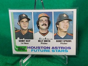 1982 Topps Future Stars #441 Danny Heep Billy Smith Bobby Sprowl Houston Astros 